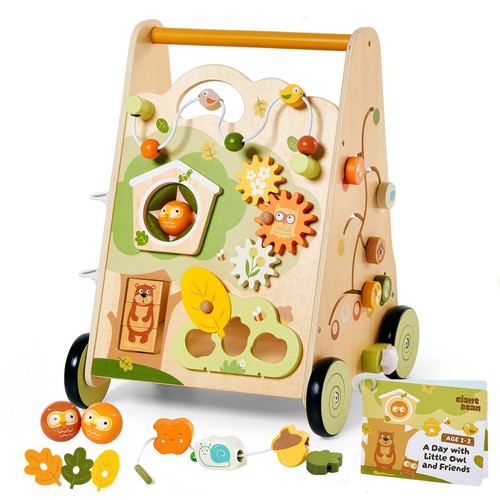 Wooden baby walker - 10-in-1,