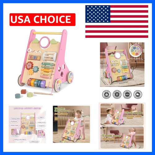 Wooden baby walker - wooden, push