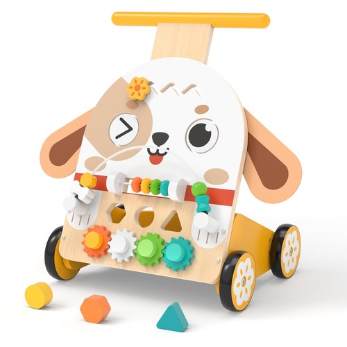 Wooden baby walker - wooden, 6-in-1