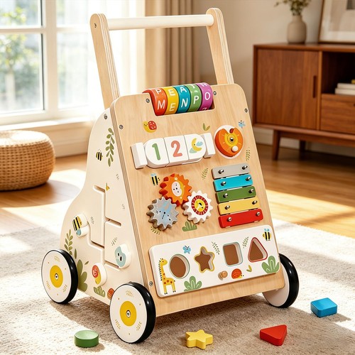 Wooden baby walker with - baby,